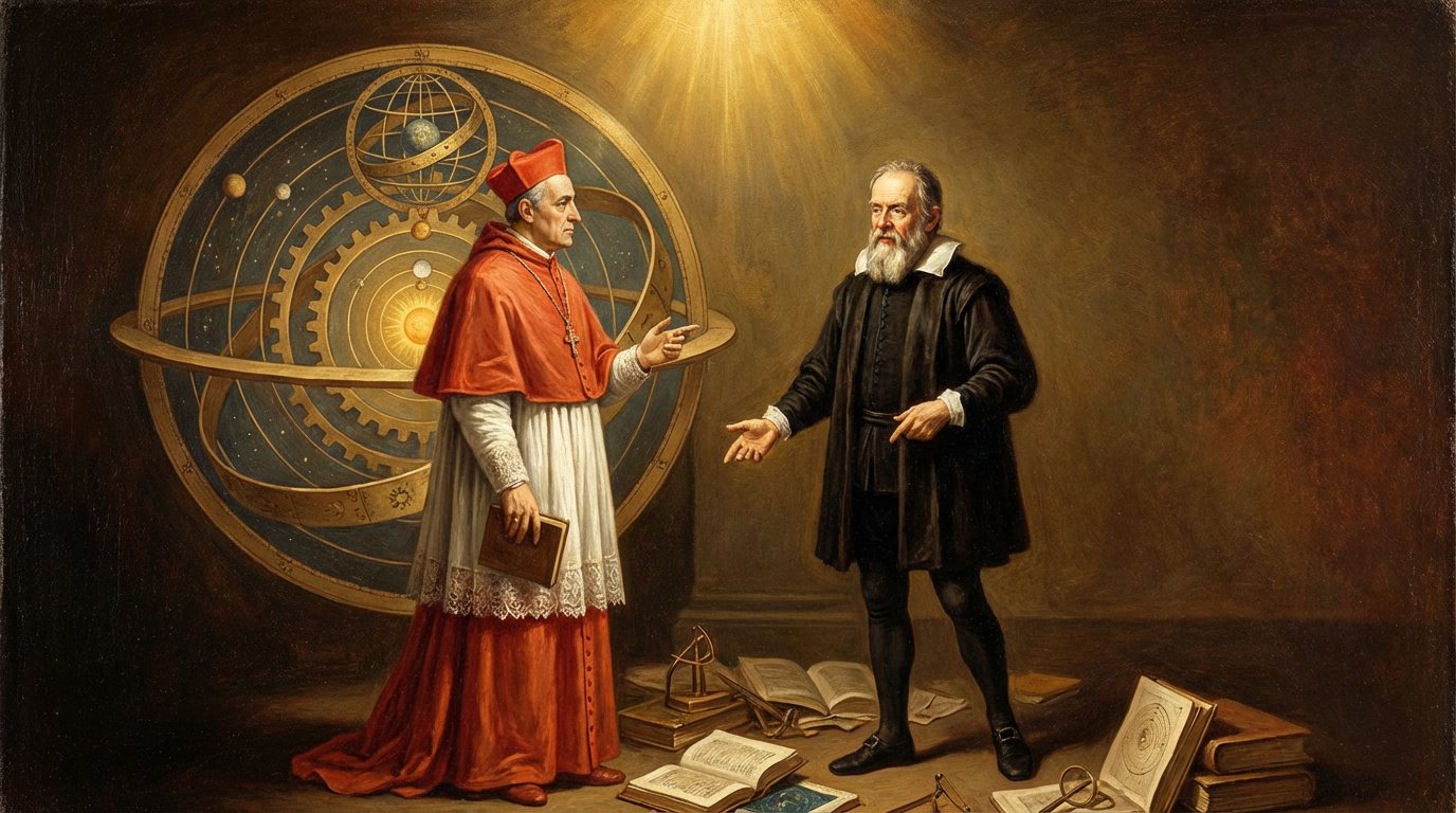 Ptolémée, Oresme, Copernic, Brahe, Galilée, Kepler.