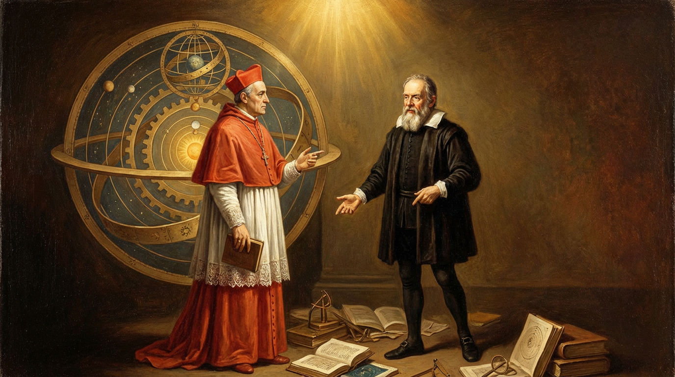 Ptolémée, Oresme, Copernic, Brahe, Galilée, Kepler.