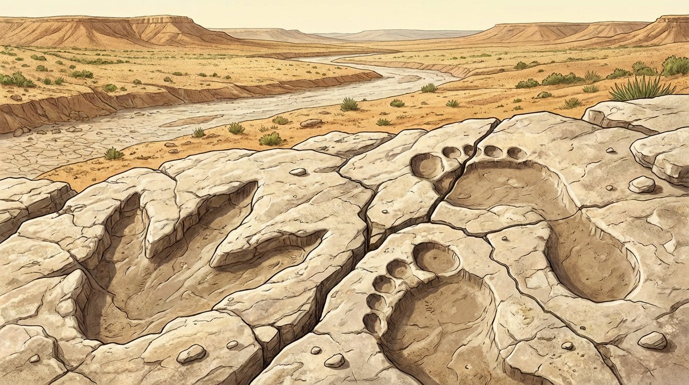 Un site paléontologique qui dérange : Les rives de la Paluxy au Texas