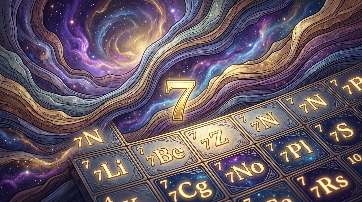 Le nombre sept dans la structure de la matière