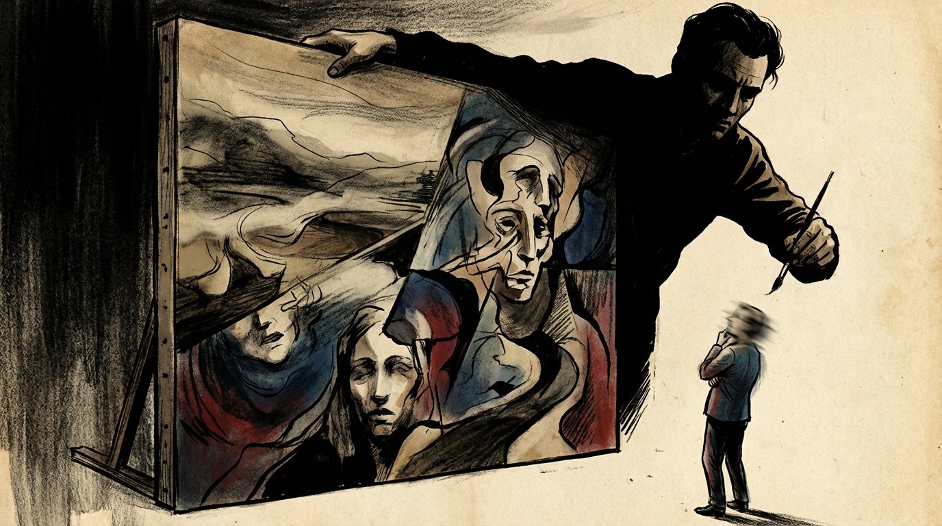 La présence dominatrice de l'artiste