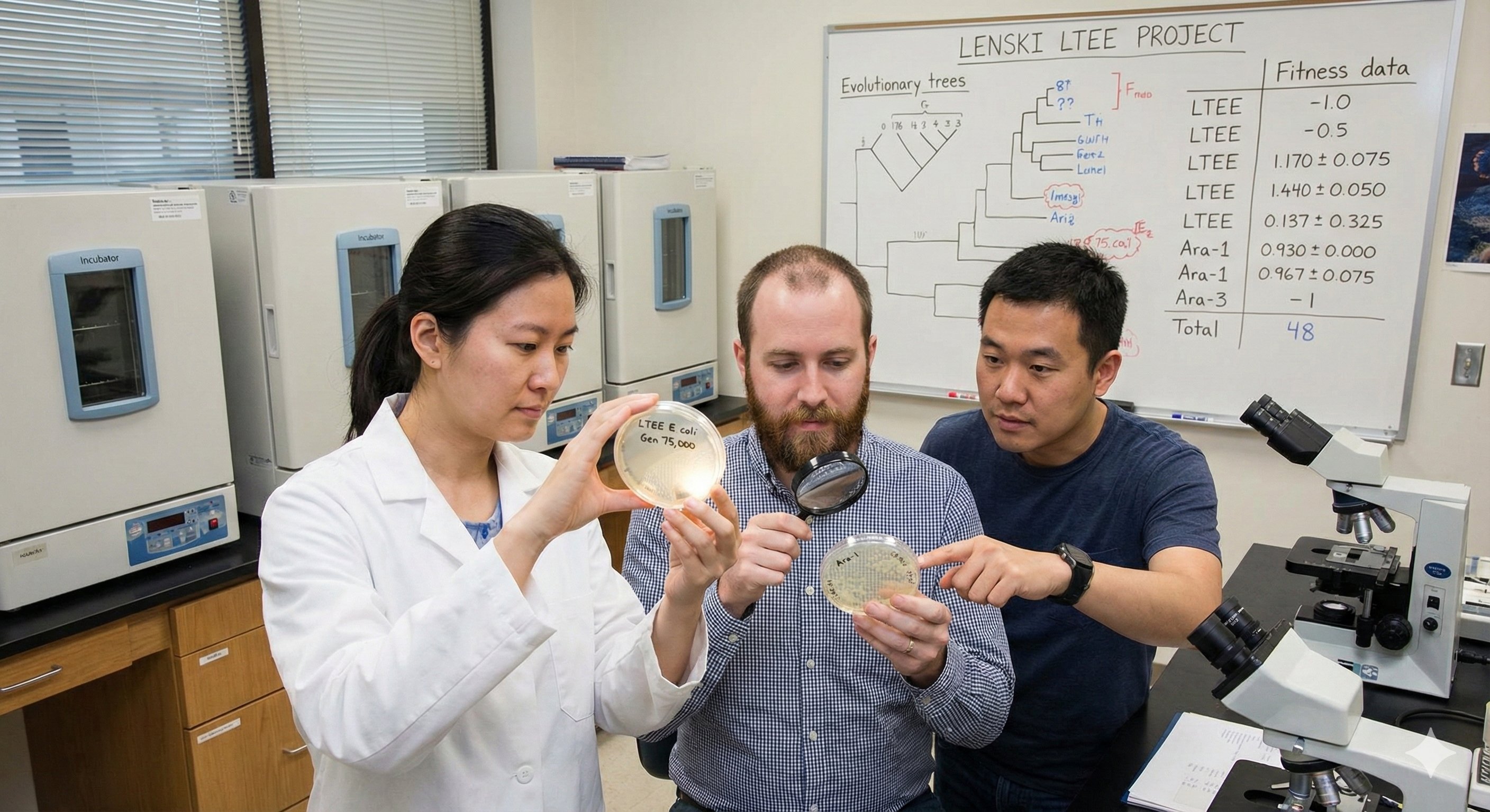 Sur les expériences de Lenski