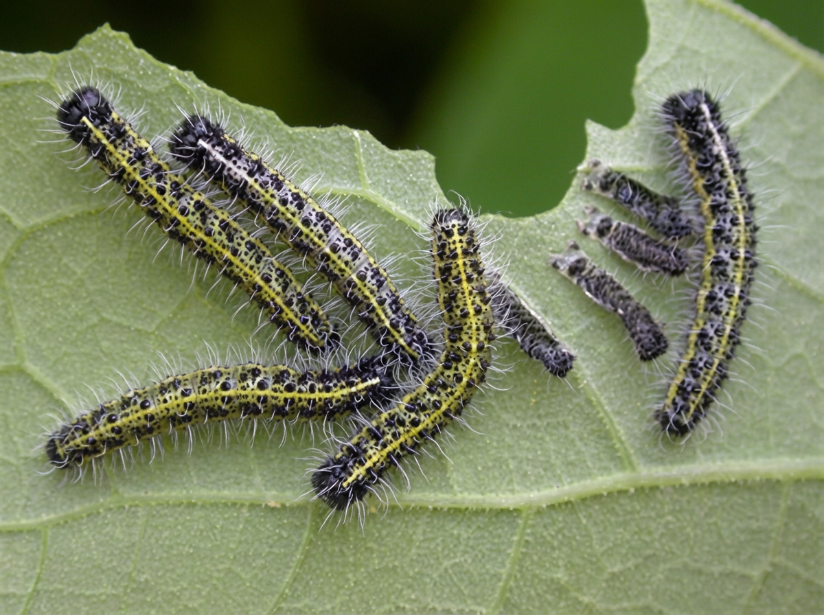 Chenilles de Pieris brassicæe
