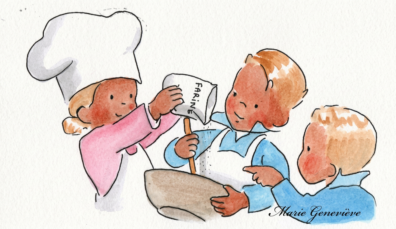 Fig. 1. Préparer la pâte à pain.