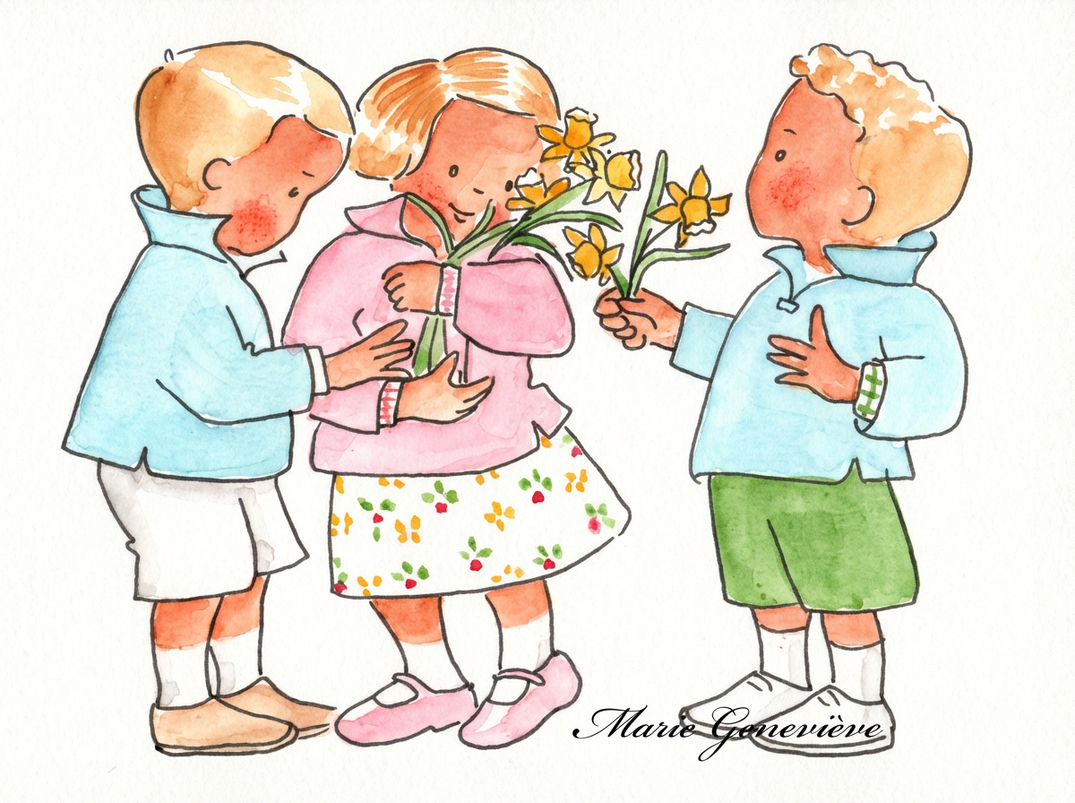 Fig. 5. Cueillir des jonquilles.