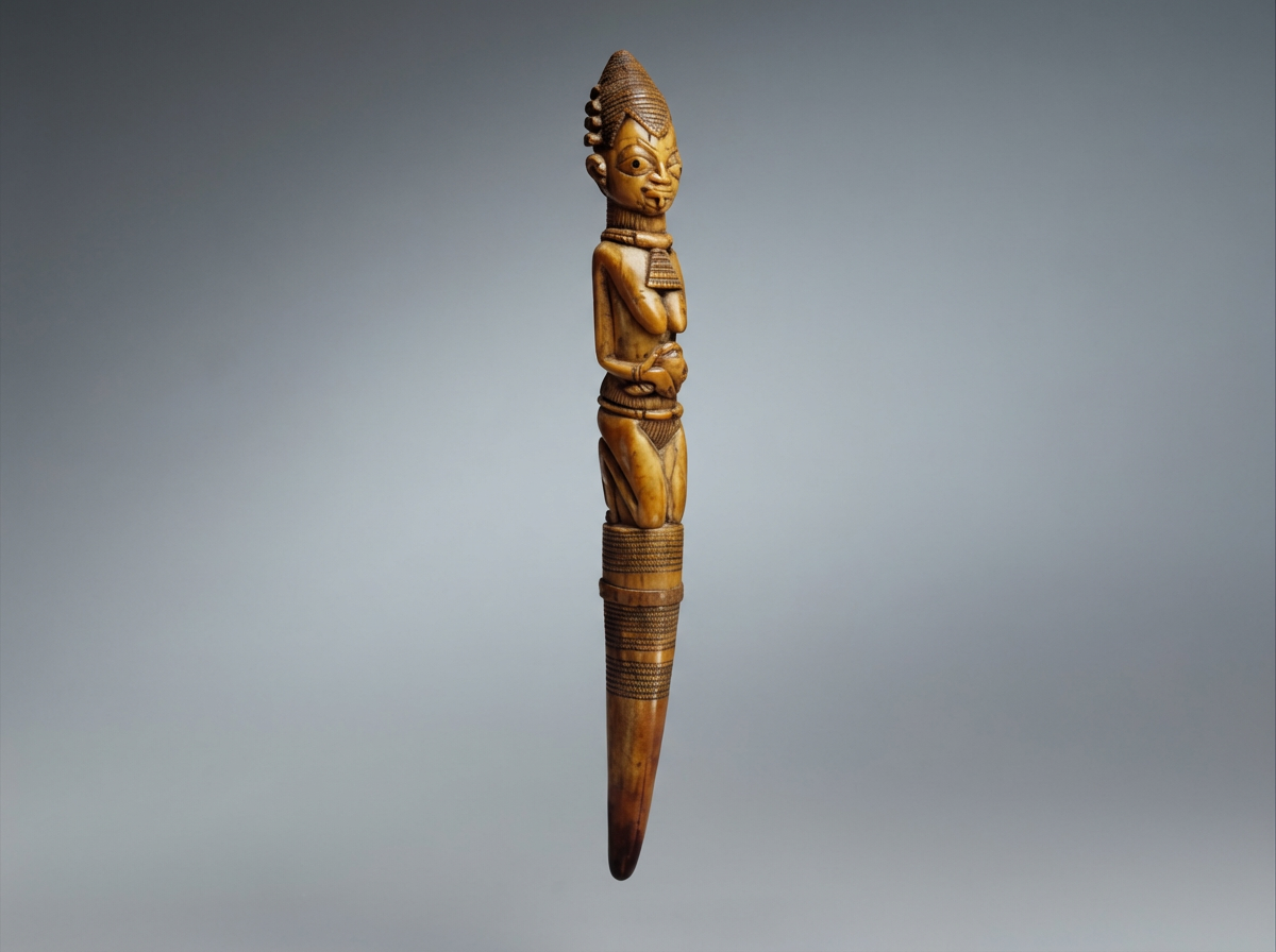 Fig. 6. Opon (Brooklyn Museum) Iroke Ifa (Brooklyn M.) Opele (Botanica Nena)