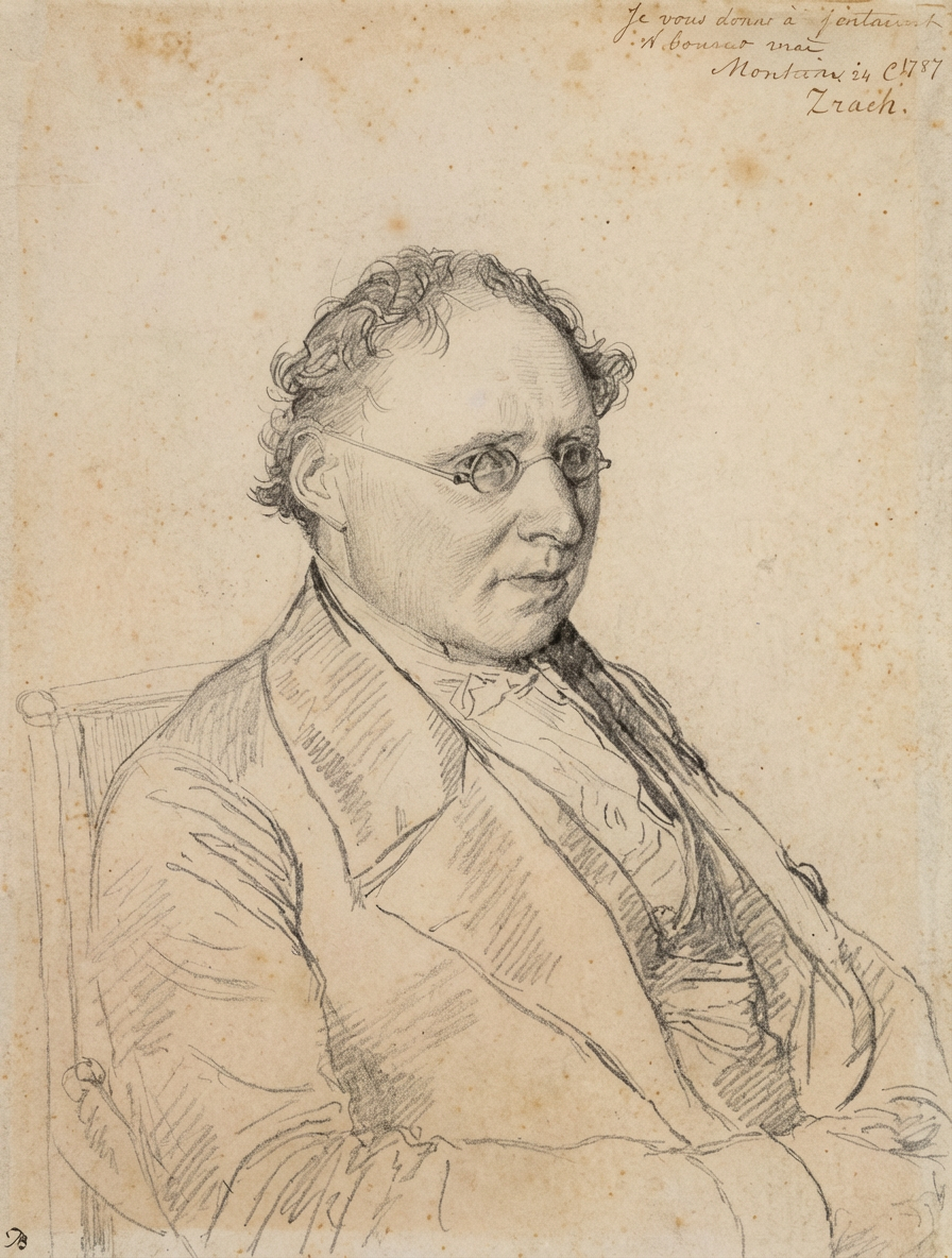 Fig. 2. Portrait du chevalier Drach (1791-1865) par Ingres vers 1841 (Open Wikimédia).