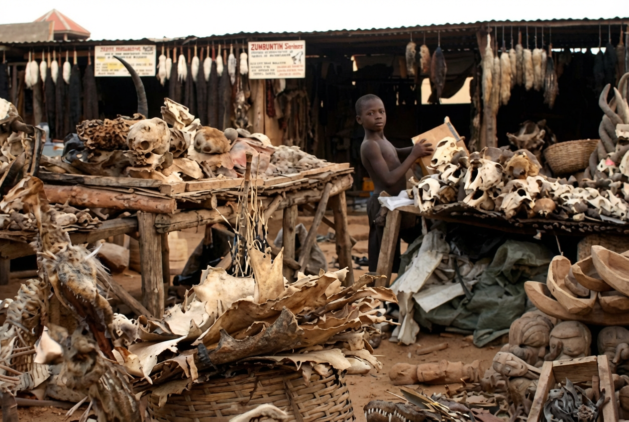 Fig. 3. Stands du marché aux fétiches de Vogan (Togo tourisme)