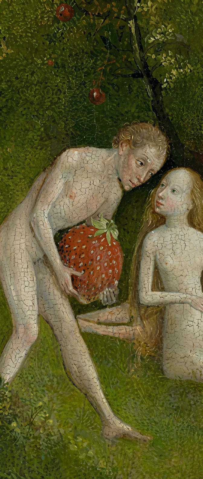 Les fraises représentent les bons fruits de l’homme vertueux