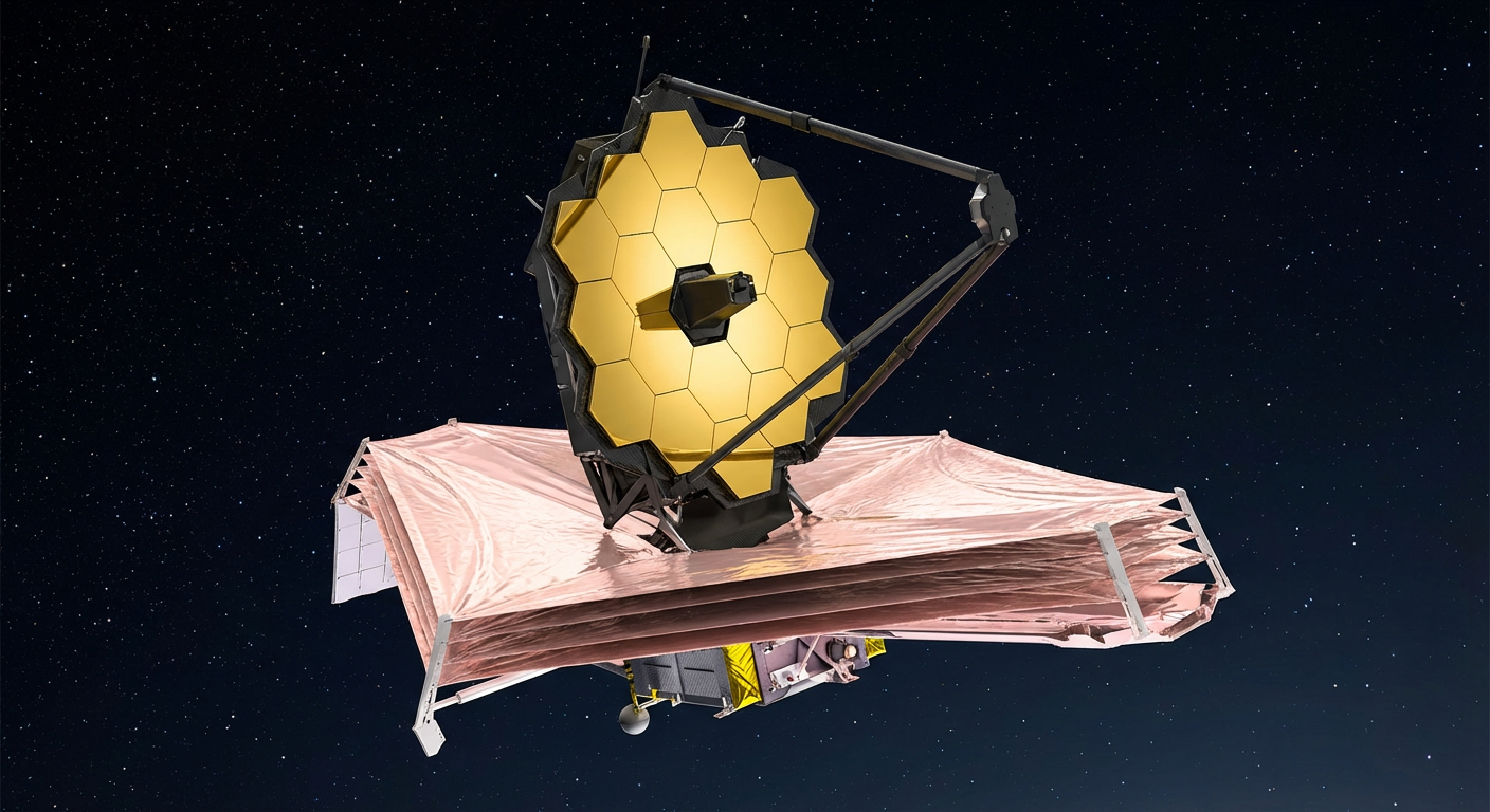 Maquette du télescope James Webb.