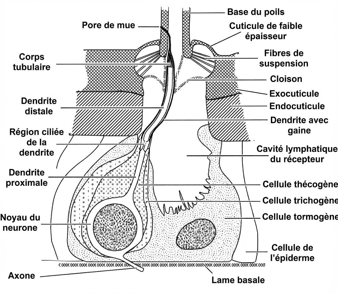 Une sencille dite « simple » : comment le poil est relié au neurone