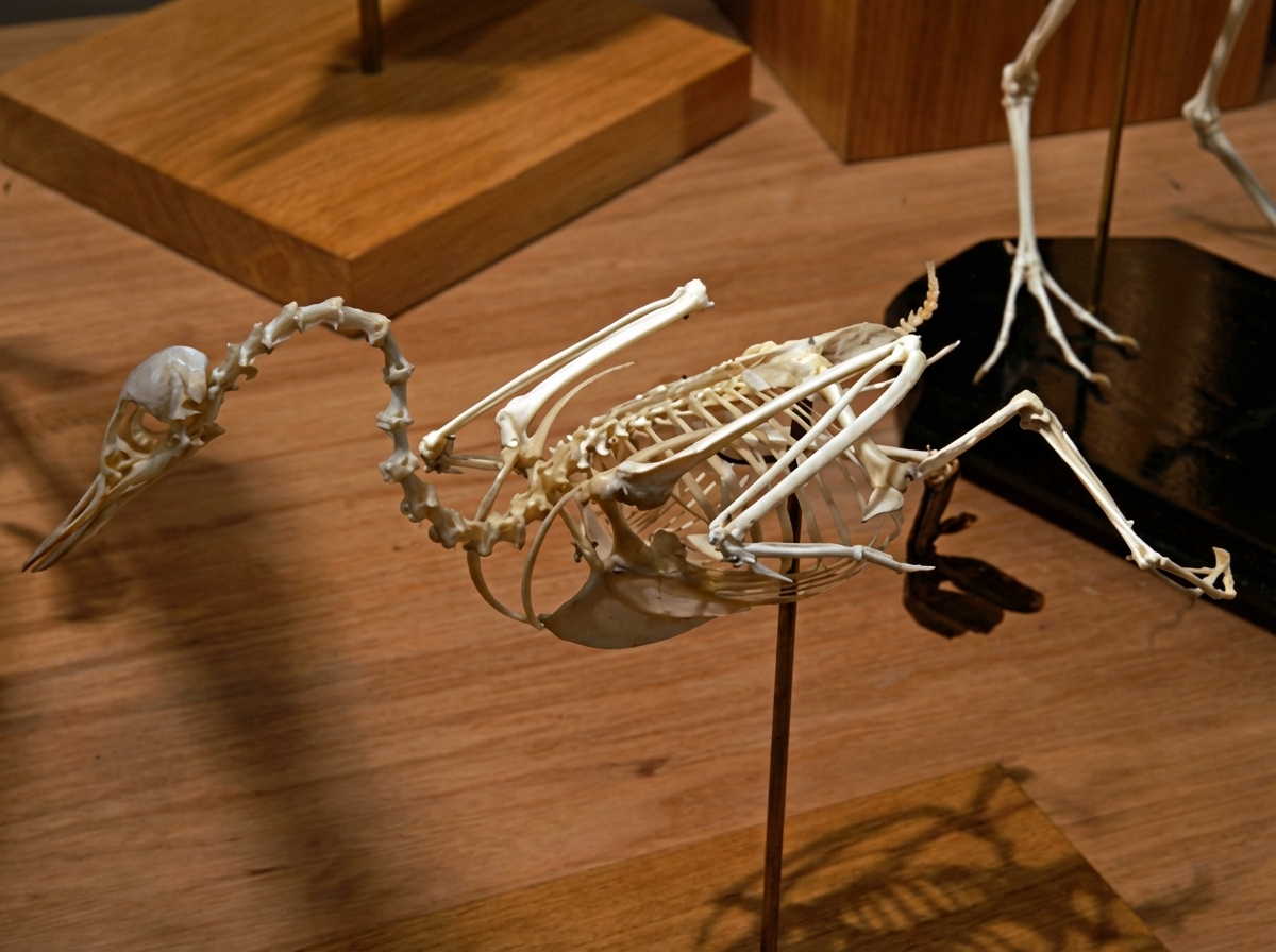 photo squelette grèbe huppé