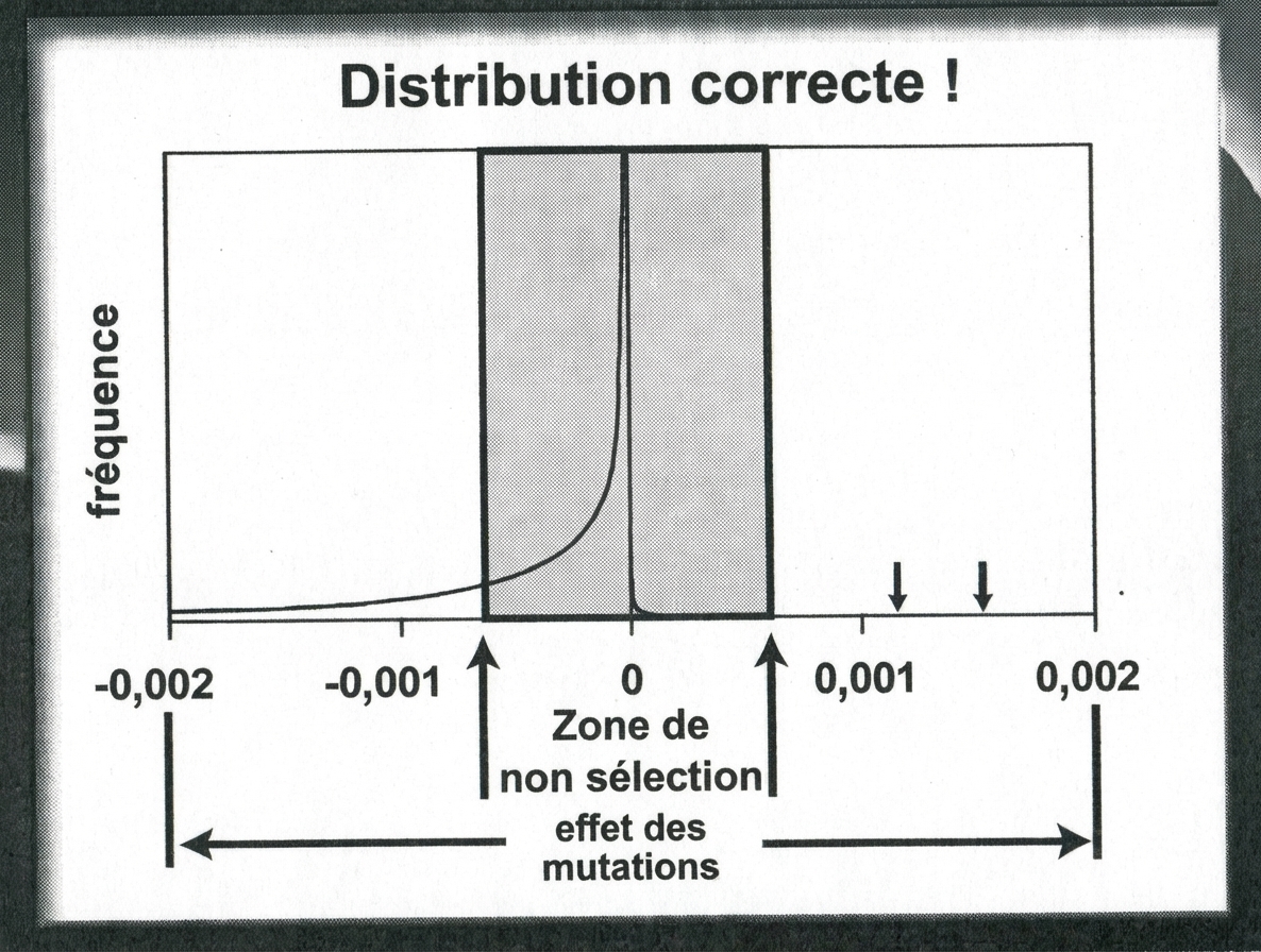 Distribution réaliste des mutations selon leur effet.