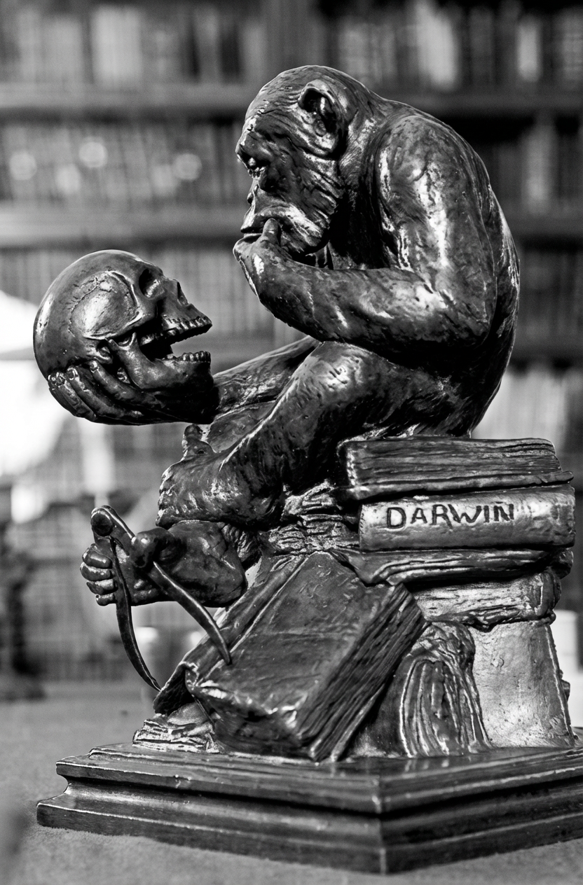 La statuette lourde de pensées posée sur le bureau de Lénine