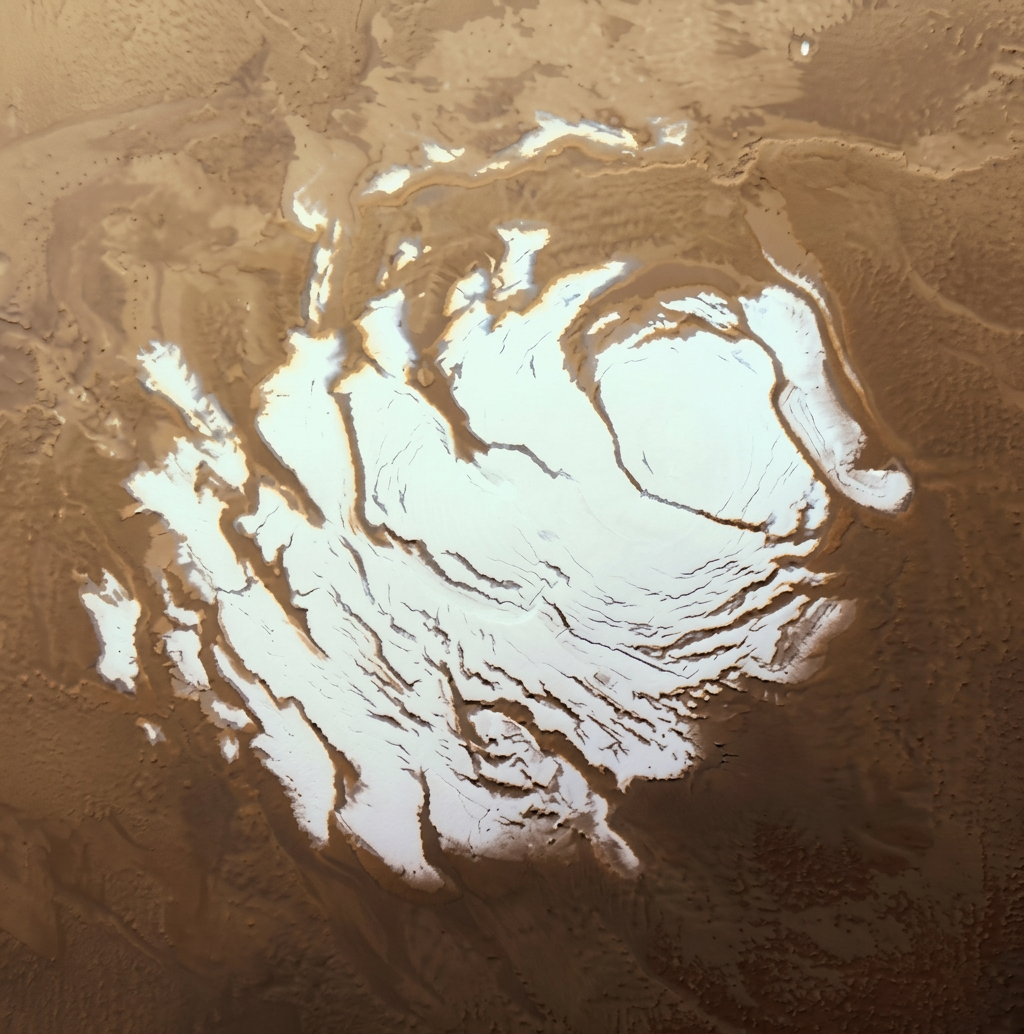 calotte polaire australe de la planète Mars.