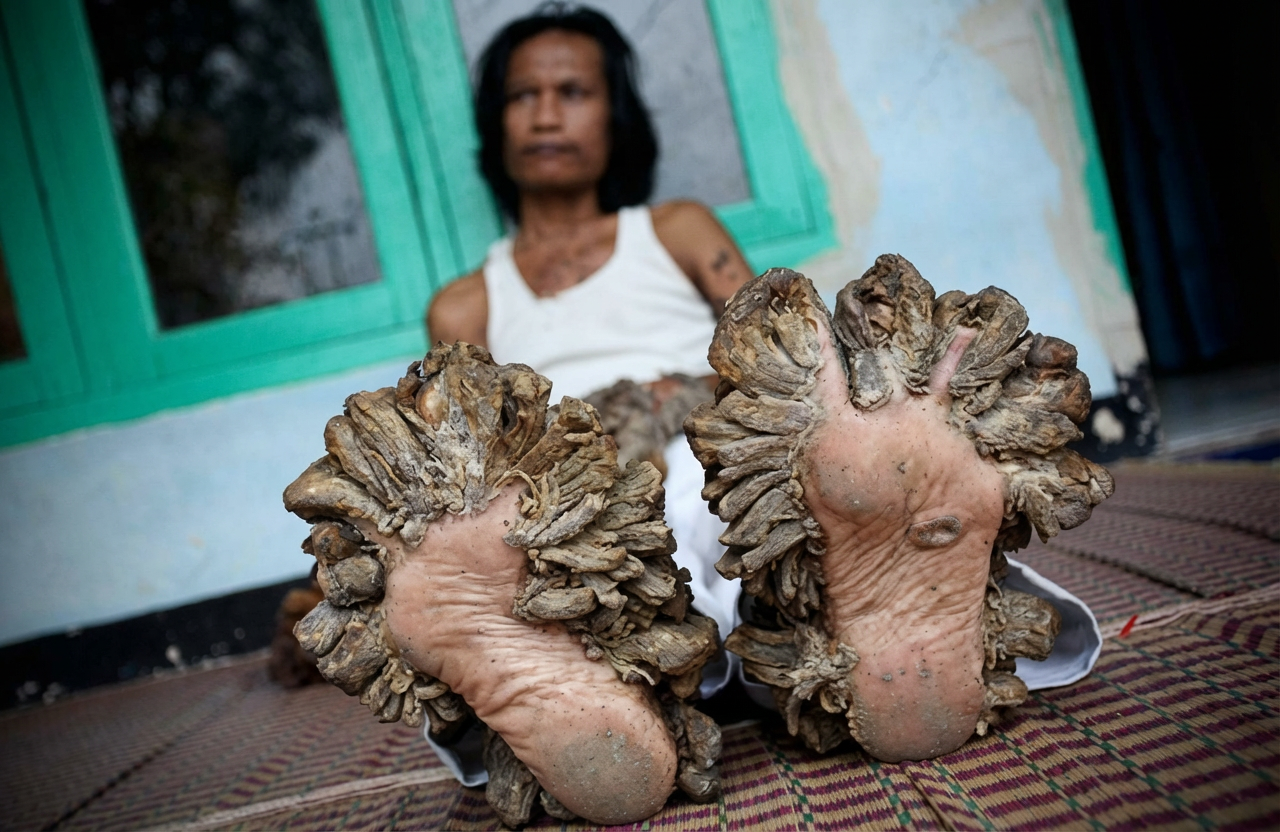 Dédé Koswara et la plante de ses pieds