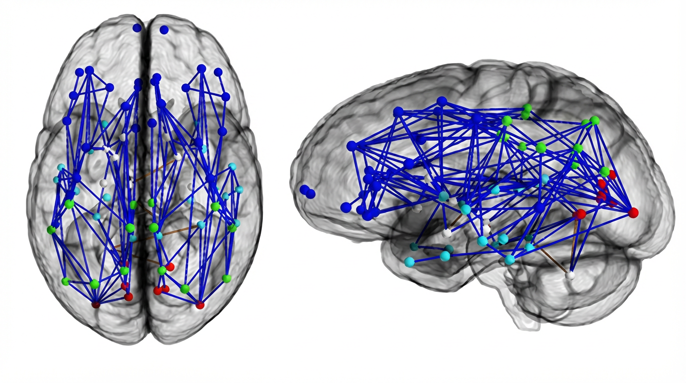 Carte neurologique d'un cerveau masculin