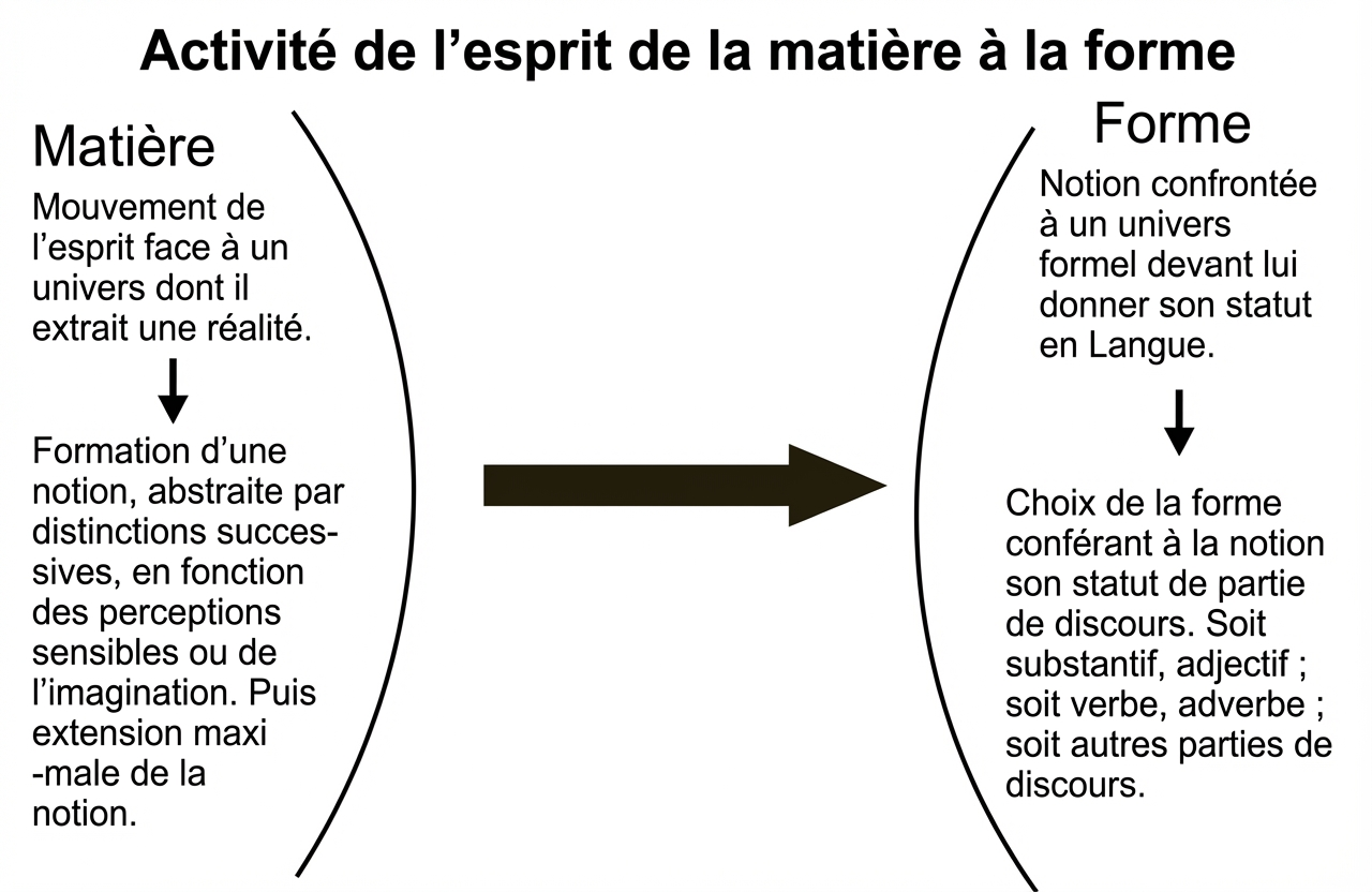 Activité de l'esprit de la matière à la forme