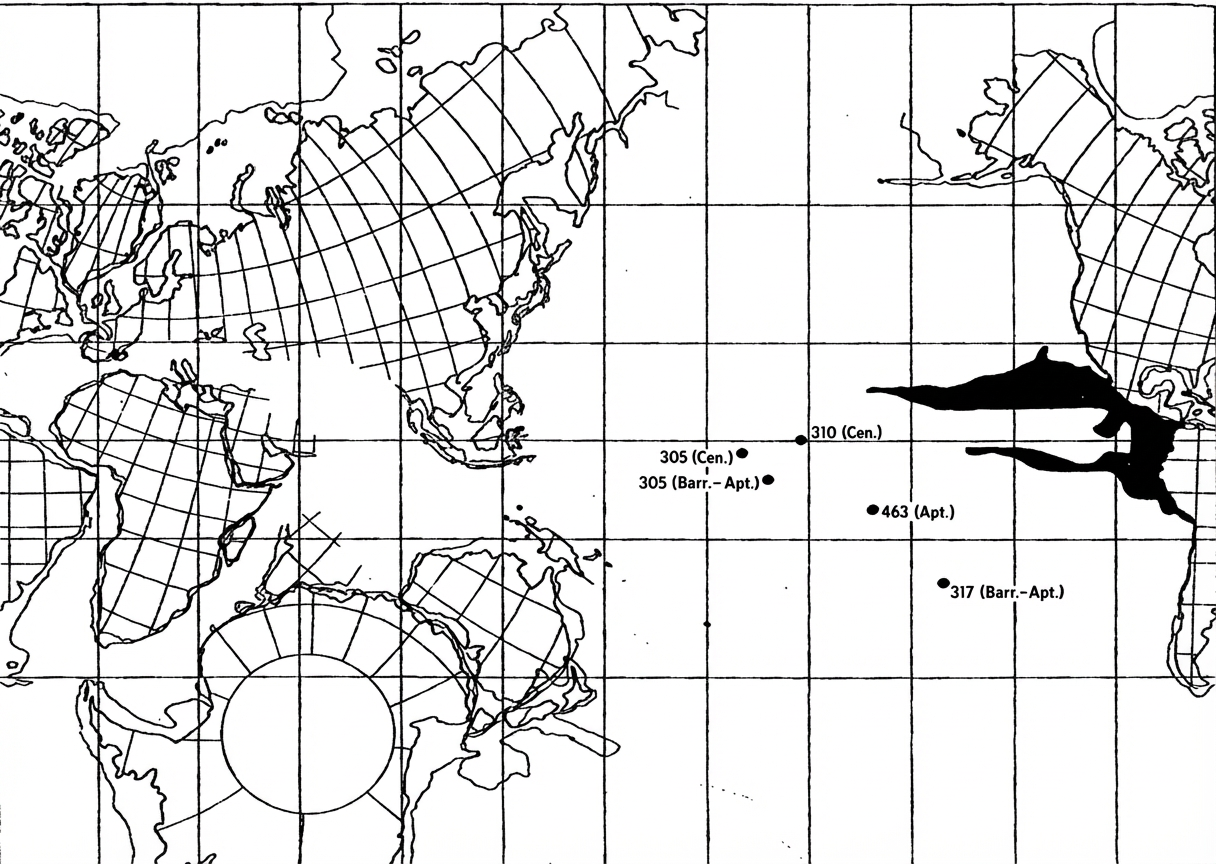 Carte de Jenkyns: la dérive des continents
