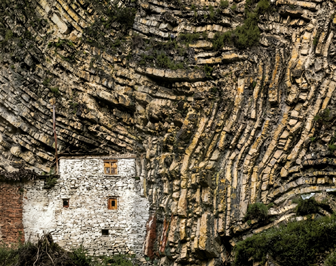 Le curieux emplacement du monastère de Trimyer dans le ,Dolpo