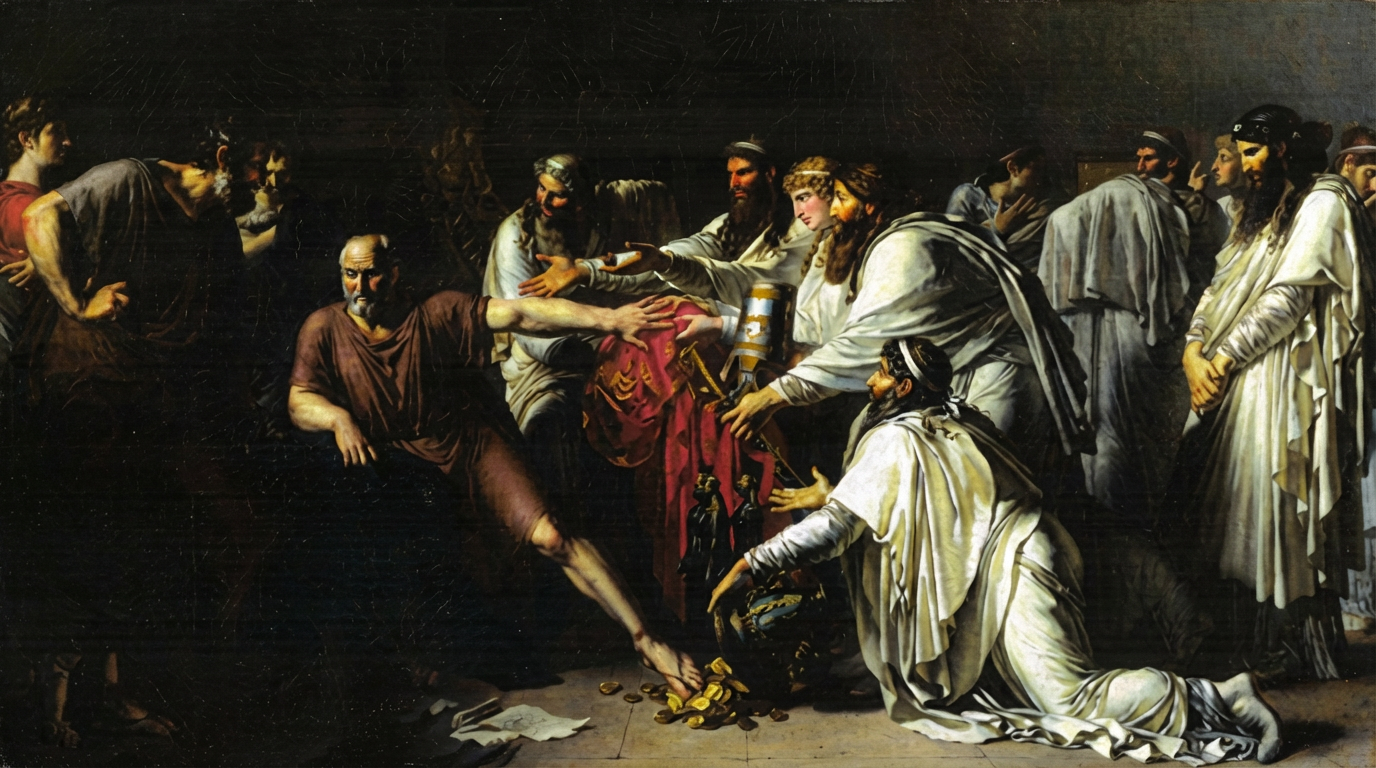 Tableau Hippocrate refusant les présents d(Artaxerxès