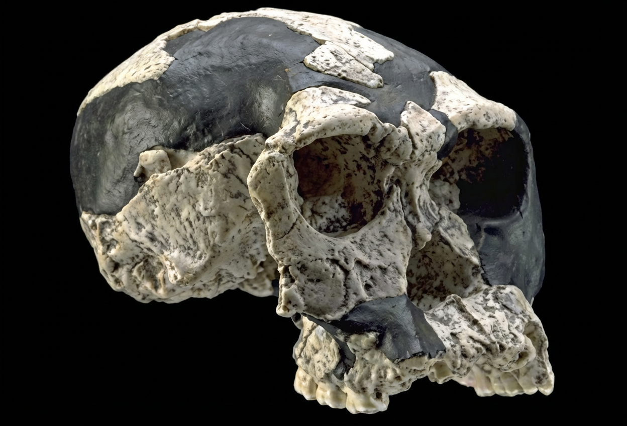 Crâne attribué à l'Homo habilis,