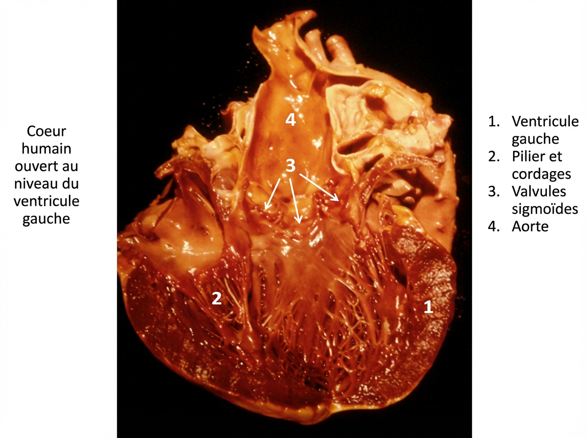 Image du coeur humain ouvert