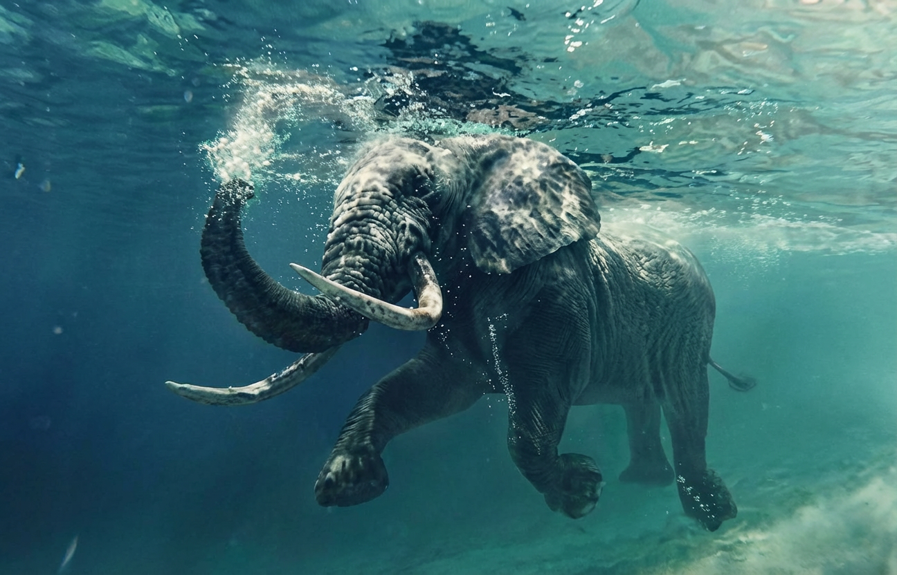 Fig. 7. Je sais nager.