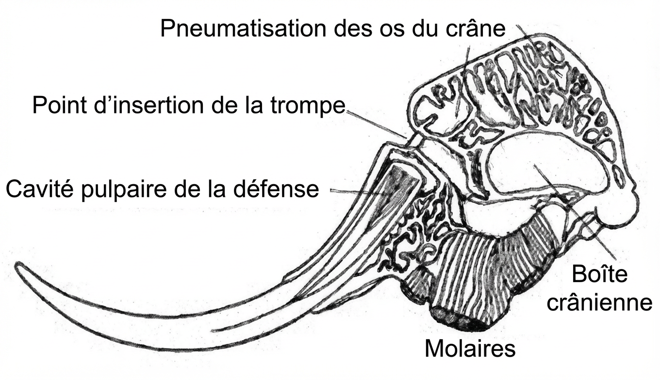 Fig. 13. Pneumatisation des os du crâne.