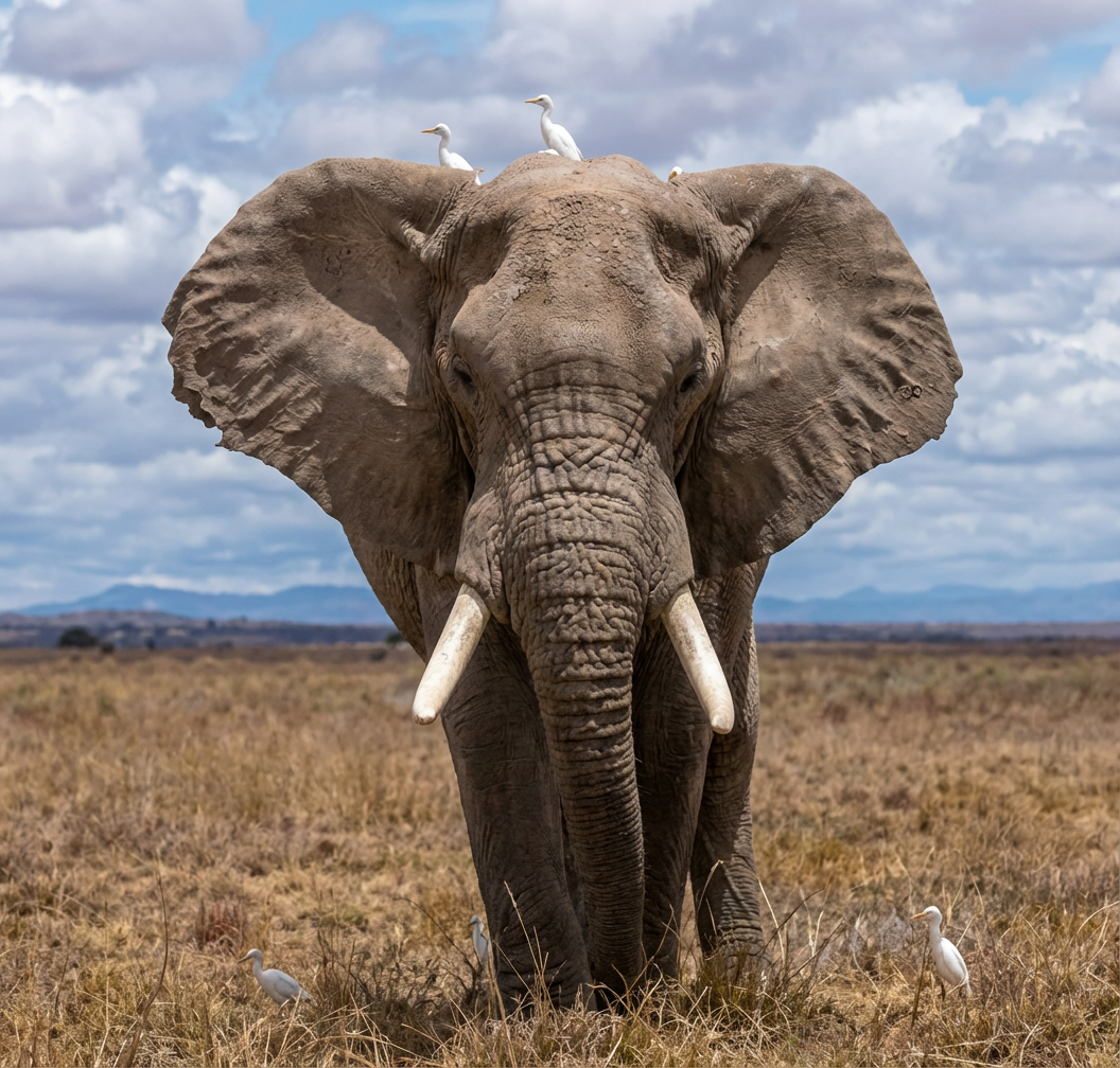 Fig. 19. Éléphant d'Afrique, oreilles déployées.