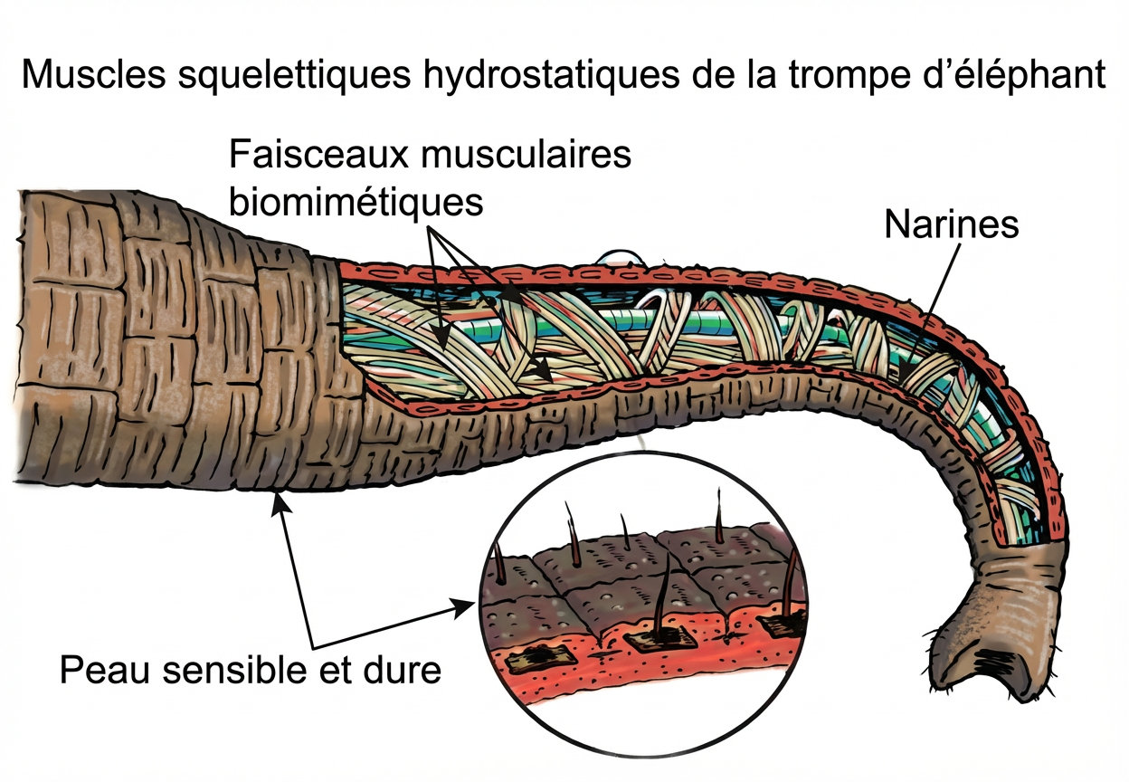 Fig. 34. Muscles squelettiques hydrostatiques de la trompe de l'éléphante.