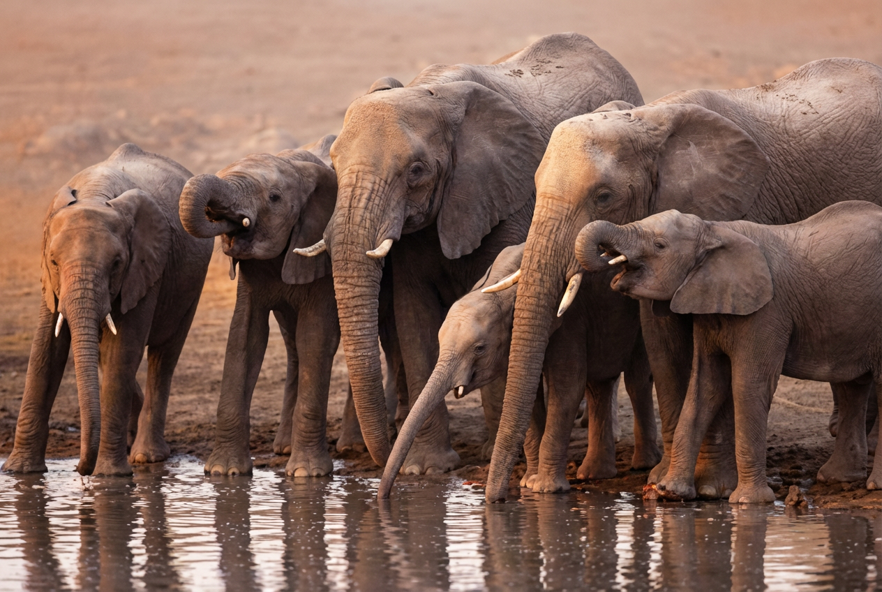 Fig. 33. Pour boire, il nous est nécessaire de remplir notre trompe avec de l'eau.